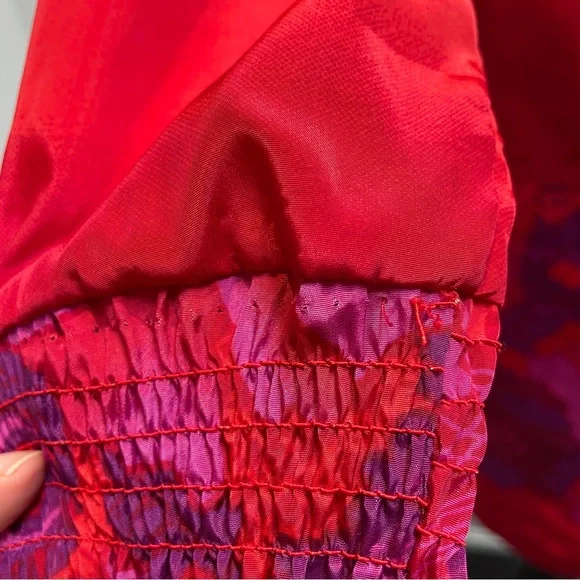 D.E.P.T Red and Purple Floral Print Long Sleeve Dress Size L - Picture 6 of 8